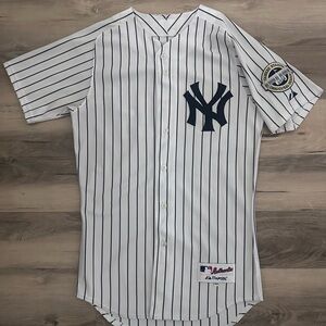 Authentic New York Yankees CC Sabathia Inaugural season Pinstripe Jersey